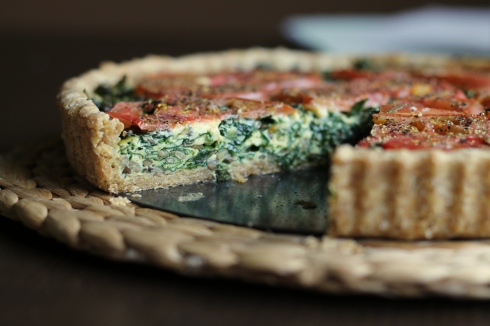 french lentil and kale quiche